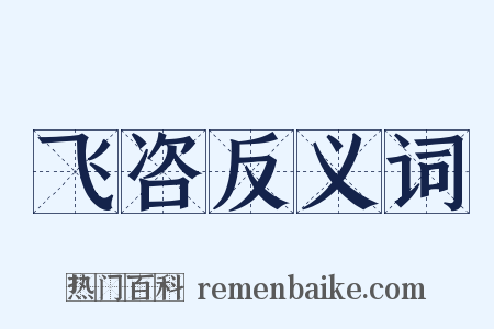 飞咨反义词是什么意思的图片